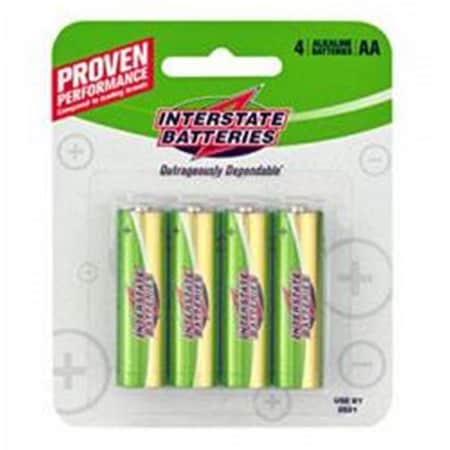 Interstate Batteries 1.5V Alkaline AA Batteries, 4PK IN85269
